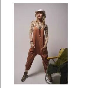 FP Movement Free People Hot Shot Jumpsuit Romper in Red Earth size S